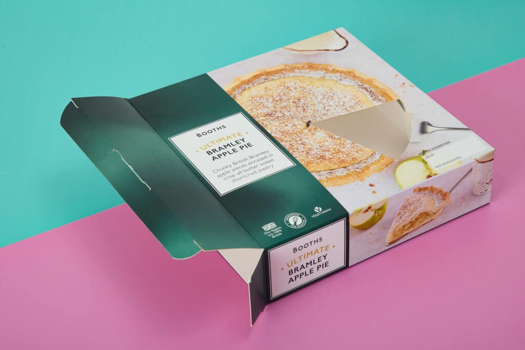Booths Apple Pie Packaging Box with Window