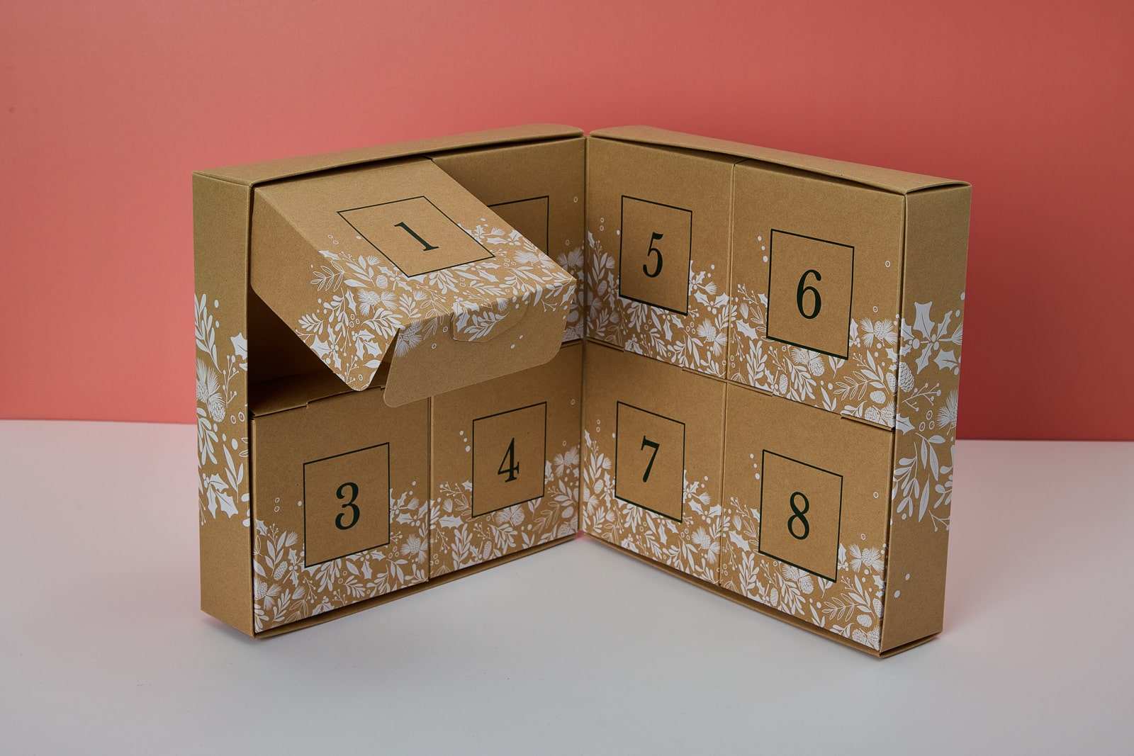 Custom printed advent calendars for food products